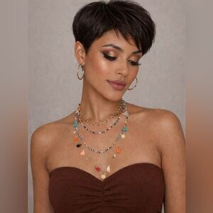 BOHO CHIC Tiered Tassel Neck Piece - NWT